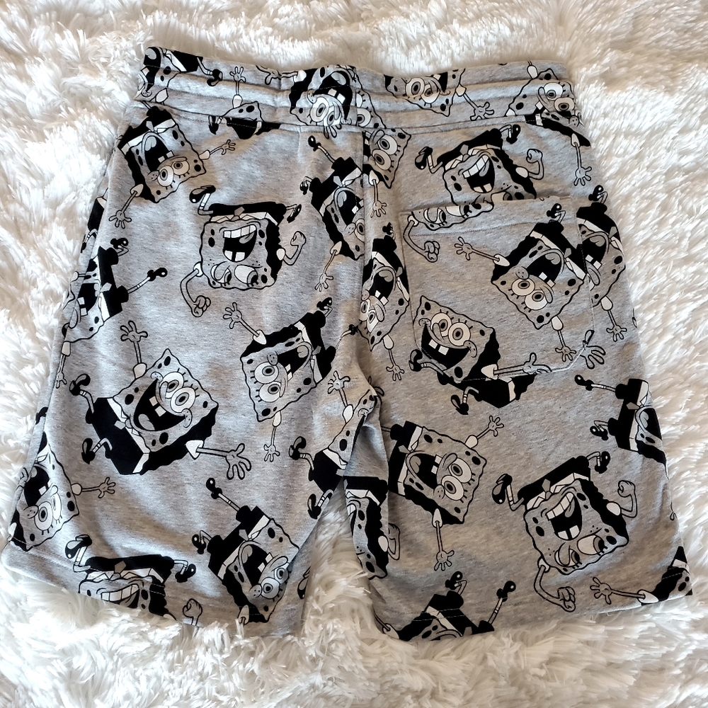 New Men's Spongebob Sweatshorts- large